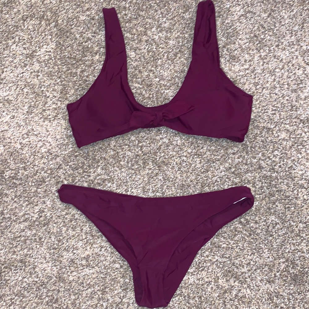 Shein tie front bikini